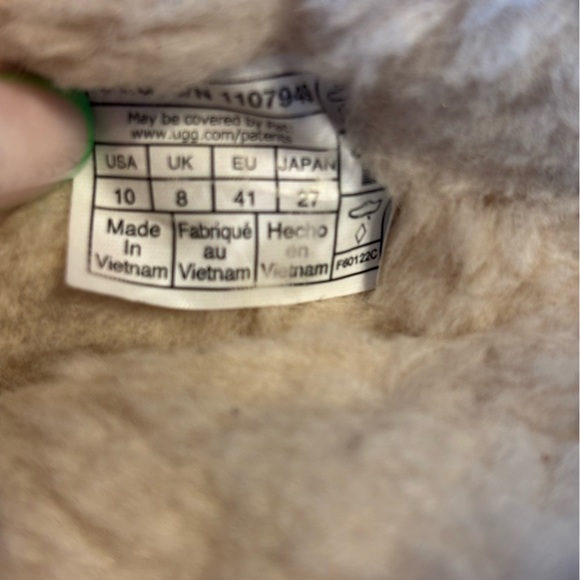 NWOB UGG Dakota Pewter Suede Fur Slippers Women's Size 10 - Excellent Condition - Picture 7 of 7